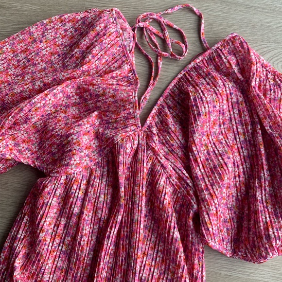 Zara Pink Floral Dress - Picture 2 of 5